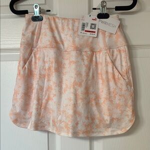 New Puma Sporty Peach & White Floral Skorts; Golf, Pickleball, Tennis; Sz XS